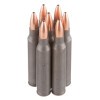Close up of the 62gr on the 20 Rounds of 62gr HP .223 Ammo by Wolf