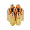 Close up of the 124gr on the 1000 Rounds of 124gr JHP 9mm Ammo by Magtech