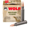 Image of 20  Rounds of 55gr FMJ .223 Ammo by Wolf WPA