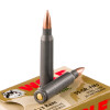 Close up of the 55gr on the 20  Rounds of 55gr FMJ .223 Ammo by Wolf WPA