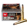 Close up of the 150gr on the 200 Rounds of 150gr Extreme Point 30-30 Win Ammo by Winchester
