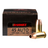 View of Barnes .45 ACP ammo rounds