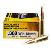 View of Black Hills Ammunition .308 Win ammo rounds