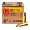 View of Hornady .38 Spl ammo rounds
