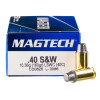 Close up of the 160gr on the 50 Rounds of 160gr LSWC .40 S&W Ammo by Magtech