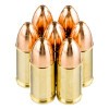 Close up of the 124gr on the 1000 Rounds of 124gr FMJ 9mm Ammo by MEN
