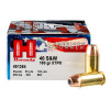 View of Hornady .40 S&W ammo rounds