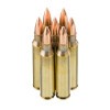 Close up of the 62gr on the 1000 Rounds of 62gr FMJBT .223 Ammo by Fiocchi