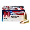 Close up of the 115gr on the 25 Rounds of 115gr JHP 9mm Ammo by Hornady American Gunner