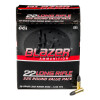 View of Blazer .22 LR ammo rounds