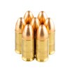 Close up of the 115gr on the 200 Rounds of 115gr FMJ 9mm Ammo by Federal