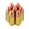 Close up of the 115gr on the 1000 Rounds of 115gr FMJ 9mm Ammo by Remington