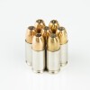Close up of the 147gr on the 50 Rounds of 147gr JHP 9mm Golden Saber Bonded Ammo by Remington