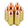 Close up of the 115gr on the 1000 Rounds of 115gr FMJ 9mm Ammo by Fiocchi