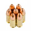Close up of the 115gr on the 250 Rounds of 115gr FMC 9mm Ammo by Magtech