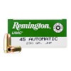 View of Remington .45 ACP ammo rounds