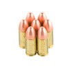 Close up of the 115gr on the 350 Rounds of 115gr FMJ 9mm Ammo by Blazer Brass