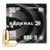 Image of 200 Rounds of 95gr FMJ .380 ACP Ammo by Federal Black Pack
