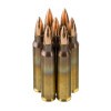Close up of the 55gr on the 500 Rounds of 55gr FMJBT 5.56x45 Ammo by Federal American Eagle