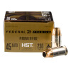 Close up of the 230gr on the 20 Rounds of 230gr JHP .45 ACP Ammo by Federal HST