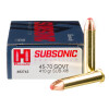 Image of 200 Rounds of 410gr Sub-X 45-70 Government Ammo by Hornady Subsonic