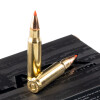 View of Hornady 6.8 SPC ammo rounds