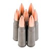 Close up of the 124gr on the 1000 Rounds of 124gr FMJ 7.62x39mm Ammo by Wolf Mil Classic WPA