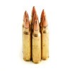 Close up of the 55gr on the 500  Rounds of 55gr FMJ .223 Ammo by Federal