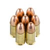 Close up of the 124gr on the 500 Rounds of 124gr FMJ 9mm Ammo by Winchester
