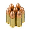 Close up of the 124gr on the 50 Rounds of 124gr FMJ 9mm Ammo by Federal