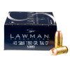 Image of 50 Rounds of 180gr TMJ .40 S&W Ammo by Speer Lawman Clean-Fire
