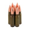 View of Sterling 7.62x39mm ammo rounds