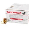 View of Winchester .380 ACP ammo rounds