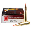 View of Hornady .243 Win ammo rounds