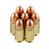 Close up of the 147gr on the 50 Rounds of 147gr FMJ 9mm Ammo by PMC