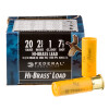 Close up of the 1 ounce on the 250 Rounds of 1 ounce #7 1/2 shot 20ga Ammo by Federal