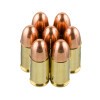 Close up of the 147gr on the 1000 Rounds of 147gr FMJ 9mm Ammo by PMC