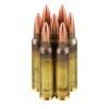 Close up of the 55gr on the 1000 Rounds of 55gr FMJBT XM193 5.56x45 Ammo by Federal