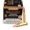 View of Speer 5.7x28 mm ammo rounds