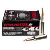 View of Winchester 6.5mm Creedmoor ammo rounds