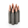 Close up of the 55gr on the 500 Rounds of 55gr FMJ .223 Ammo by Wolf