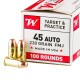 100 Rounds of 230gr FMJ .45 ACP Ammo by Winchester
