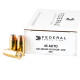 50 Rounds of 185gr JHP .45 ACP Ammo by Federal