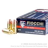 1000 Rounds of 230gr FMJ .45 ACP Ammo by Fiocchi image