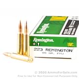 200 Rounds of 55gr MC .223 Ammo by Remington UMC image