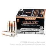 20 Rounds of 147gr JHP 9mm Ammo by Speer image